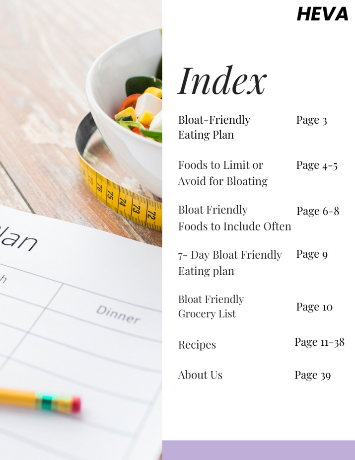 7-Day Bloat-Free Meal Plan (Digital PDF)