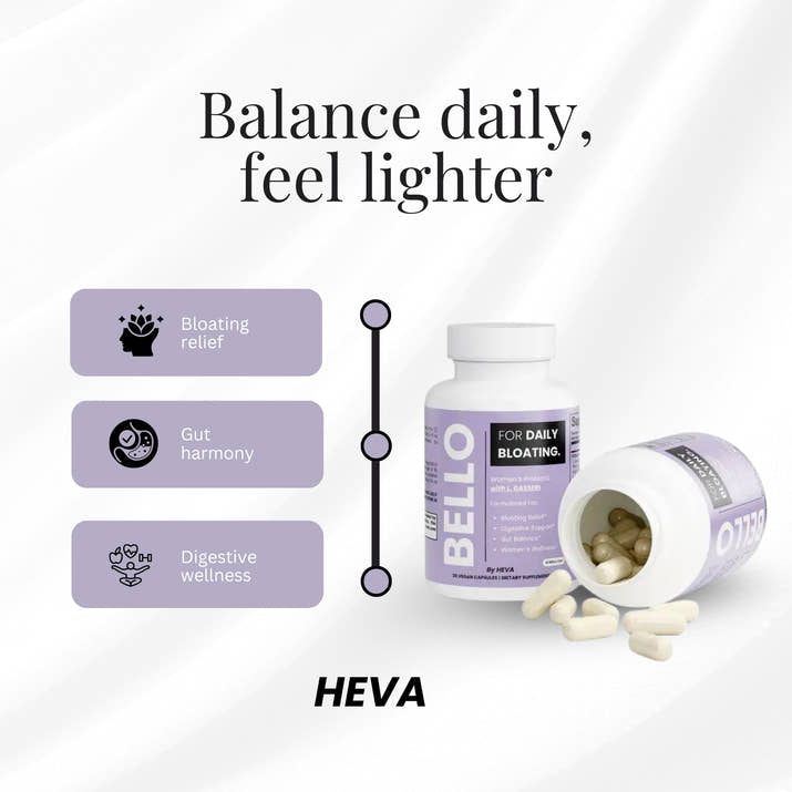 Bello by Heva Women's Probiotic with L. Gasseri - For Daily Bloating
