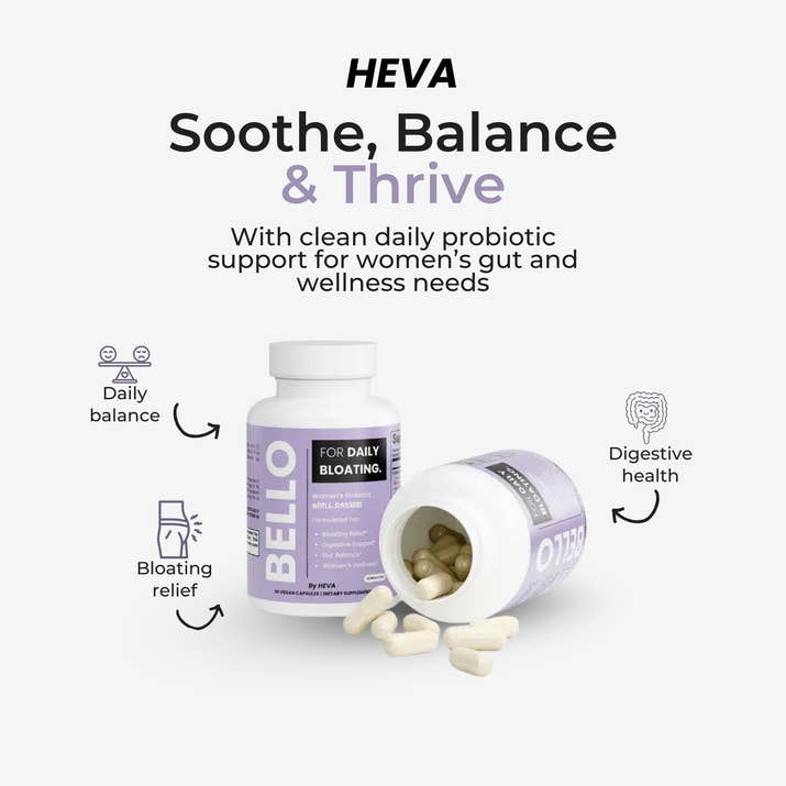 Bello by Heva Women's Probiotic with L. Gasseri - For Daily Bloating