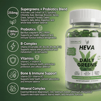 Heva Daily Greens Gummies - Probiotics and Sugar Free - Heva
