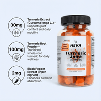 Heva™ Turmeric Joint Gummies - Joint and Skin Support - Heva